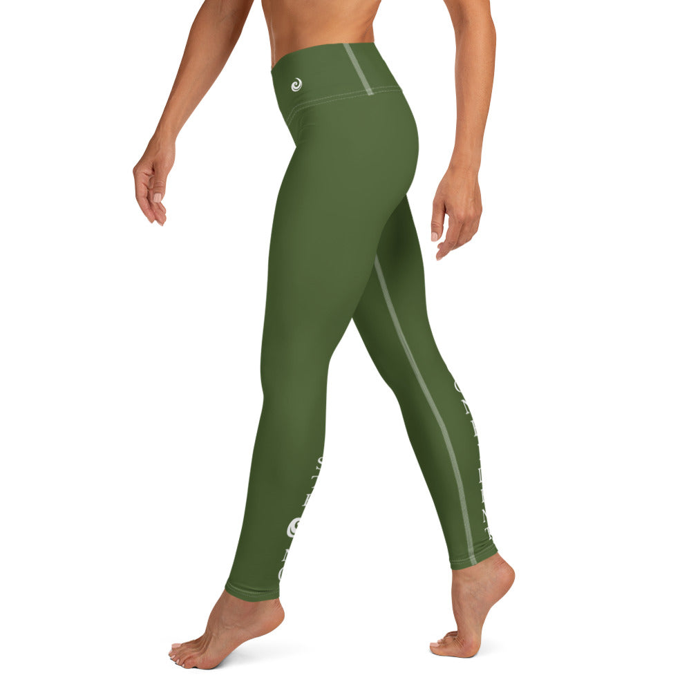 Green “Strong and Confident” Leggings