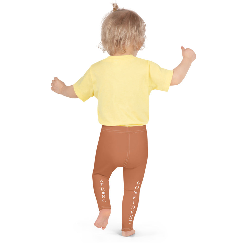 Orange “Strong and Confident” Leggings Kids 2-7