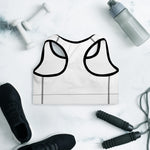 Load image into Gallery viewer, White Worker Outer Padded Sports Bra
