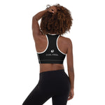 Load image into Gallery viewer, Black Strong Confident Living Sports Bra
