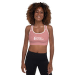 Load image into Gallery viewer, Pink Strong Confident Living Sports Bra
