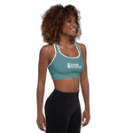 Load image into Gallery viewer, Blue Strong Confident Living Sports Bra
