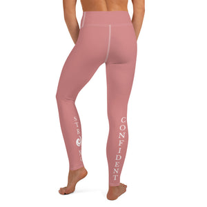 Pink “Strong and Confident” Leggings