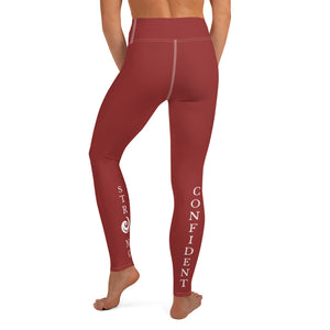Red Strong and Confident Leggings