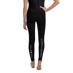 Load image into Gallery viewer, Black “Strong and Confident” Leggings Youth 8-14
